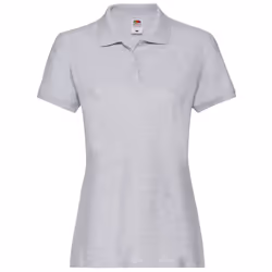 Fruit of the Loom Womens/Ladies Premium Cotton Pique Lady Fit Polo Shirt - 16 UK, Heather Grey