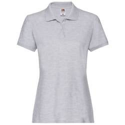 Fruit of the Loom Womens/Ladies Premium Cotton Pique Lady Fit Polo Shirt - 16 UK, Heather Grey