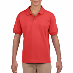 Gildan Childrens/Kids Plain Jersey Polo Shirt - 12-13 Years, Red