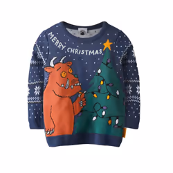 The Gruffalo Boys Knitted Christmas Jumper - 18-24 Months, Blue