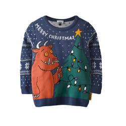 The Gruffalo Boys Knitted Christmas Jumper - 18-24 Months, Blue