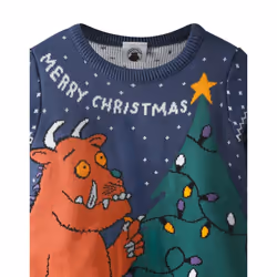 The Gruffalo Boys Knitted Christmas Jumper - 18-24 Months, Blue