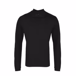 Premier Mens Coolchecker Pique Long-Sleeved Polo Shirt - 3XL, Black