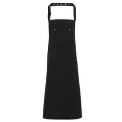 Premier Unisex Adult Twill Chino Full Apron - One Size, Black