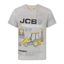 JCB Childrens/Kids Digger T-Shirt - 11-12 Years, Grey Marl