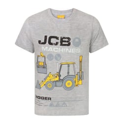 JCB Childrens/Kids Digger T-Shirt - 13-14 Years, Grey Marl