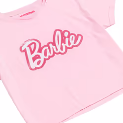 Barbie Womens/Ladies Distressed Logo Crop Top - M, Pink