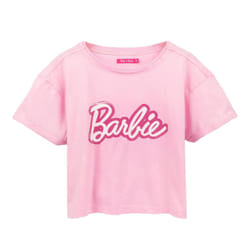 Barbie Womens/Ladies Distressed Logo Crop Top - S, Pink