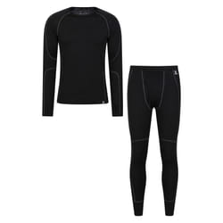 Mountain Warehouse Mens Asgard Merino Wool Base Layer Set - XXL, Black