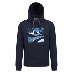 Mountain Warehouse Mens Explore The Outdoors Hoodie - L, Navy