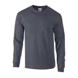 Gildan Unisex Adult Ultra Heather Cotton Long-Sleeved T-Shirt - S, Dark Heather