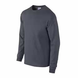 Gildan Unisex Adult Ultra Heather Cotton Long-Sleeved T-Shirt - S, Dark Heather