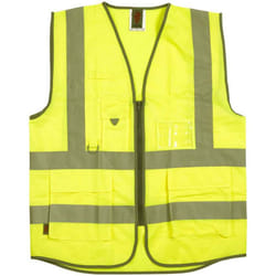 Warrior Unisex Adult Executive Hi-Vis Waistcoat - S, Yellow