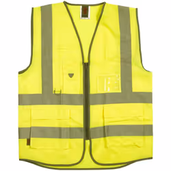 Warrior Unisex Adult Executive Hi-Vis Waistcoat - M, Yellow