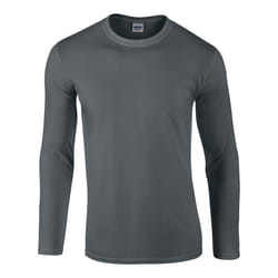 Gildan Unisex Adult Softstyle Long-Sleeved T-Shirt - XXL, Charcoal