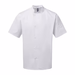 Premier Unisex Adult Essential Short-Sleeved Chef Jacket - 3XL, White