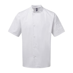 Premier Unisex Adult Essential Short-Sleeved Chef Jacket - 3XL, White
