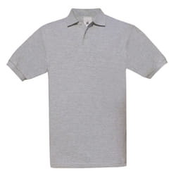 B&C Mens Safran Polo Shirt - M, Heather Grey