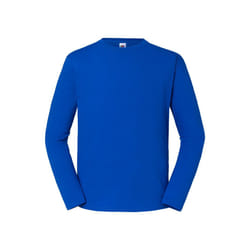 Fruit of the Loom Mens Iconic Premium Long-Sleeved T-Shirt - S, Royal Blue