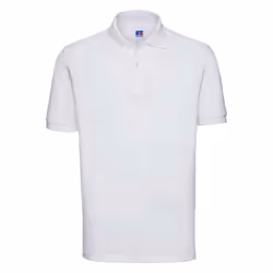 Russell Mens Classic Cotton Pique Polo Shirt - XS, White