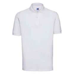Russell Mens Classic Cotton Pique Polo Shirt - XS, White