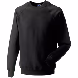 Russell Mens Spotshield Raglan Sweatshirt - M, Black