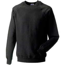 Russell Mens Spotshield Raglan Sweatshirt - M, Black