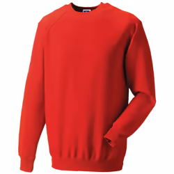 Russell Mens Spotshield Raglan Sweatshirt - M, Bright Red