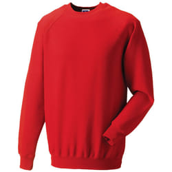 Russell Mens Spotshield Raglan Sweatshirt - M, Bright Red