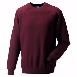 Russell Mens Spotshield Raglan Sweatshirt - XXL, Burgundy