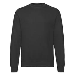 Fruit of the Loom Mens Lightweight Drop Shoulder Sweatshirt - L, Black