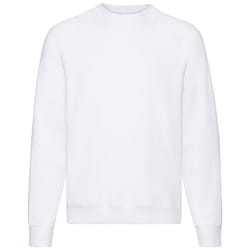 Fruit of the Loom Mens Classic Heather Raglan Sweatshirt - XL, White