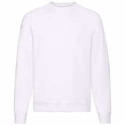 Fruit of the Loom Mens Classic Heather Raglan Sweatshirt - XXL, White