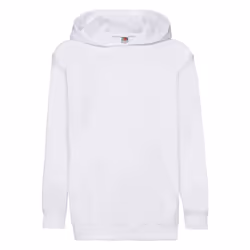 Fruit of the Loom Childrens/Kids Classic Heather Hooded Sweatshirt - 12-13 Years, White