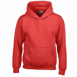 Gildan Childrens/Kids Heavy Blend Hooded Sweatshirt - 7-8 Years, Red