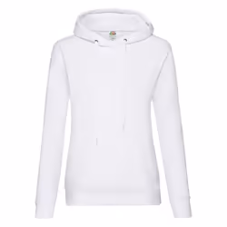 Fruit of the Loom Womens/Ladies Classic Hooded Lady Fit Sweatshirt - L, White