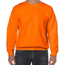 Gildan Mens Heavy Blend Sweatshirt - L, Safety Orange