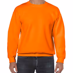 Gildan Mens Heavy Blend Sweatshirt - XL, Safety Orange