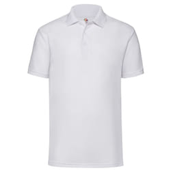 Fruit of the Loom Mens Polycotton Pique Polo Shirt - S, White