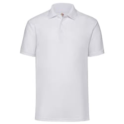 Fruit of the Loom Mens Polycotton Pique Polo Shirt - XXL, White