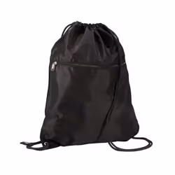 Quadra Premium Drawstring Bag - One Size, Black