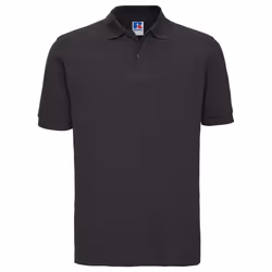 Russell Mens Classic Cotton Pique Polo Shirt - M, Black