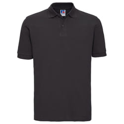 Russell Mens Classic Cotton Pique Polo Shirt - S, Black