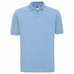 Russell Mens Classic Cotton Pique Polo Shirt - S, Sky Blue