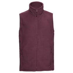 Russell Mens Outdoor Fleece Gilet - S, Burgundy