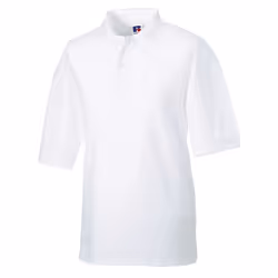 Russell Mens Polycotton Pique Polo Shirt - XXL, White