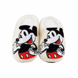 Disney Womens/Ladies Mickey Mouse Slippers - 5 UK-6 UK, White/Black