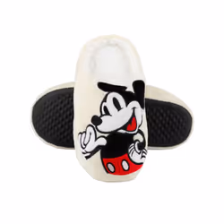 Disney Womens/Ladies Mickey Mouse Slippers - 5 UK-6 UK, White/Black