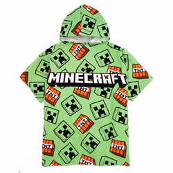 Minecraft Boys Creeper Hooded Towel