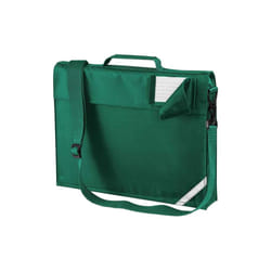 Quadra Childrens/Kids Reflective Adjustable Strap Book Bag - One Size, Bottle Green